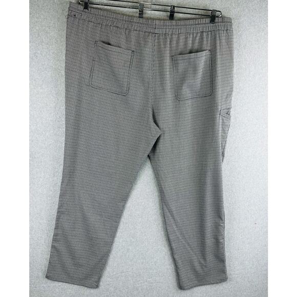 Original Use Mens Jeans Sz 4XL Tall Pant Pull on Tie Stretch Waist Houndstooth - Picture 6 of 9